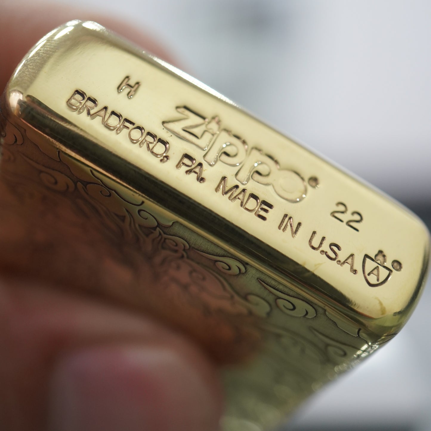 Zippo Engraved Dragon Solid Brass Armor Deep Carved 5-Sided -CC165