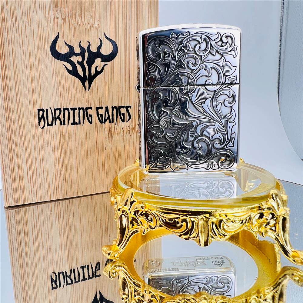 Zippo Armor Sterling Silver 5-Side Tangcao Engraved – Limited Edition
