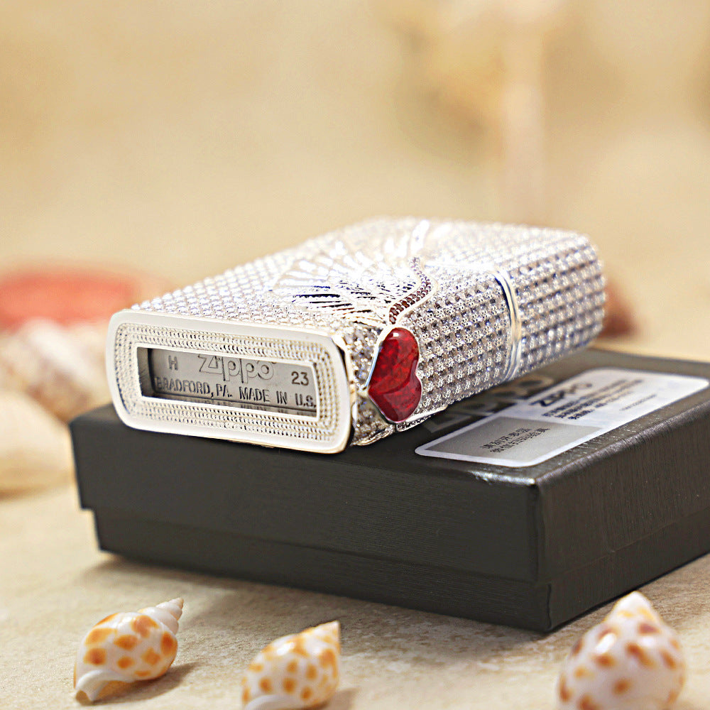 Zippo Rhinestone-Encrusted with Wings of Love 205-DS311
