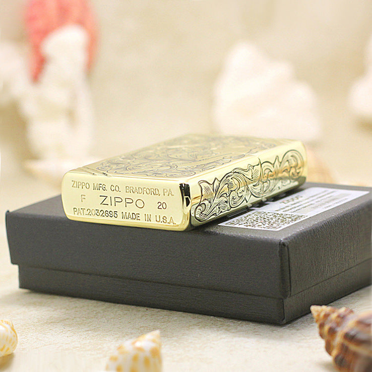 Zippo Gold-Plated Fairy & Scrollwork DS392