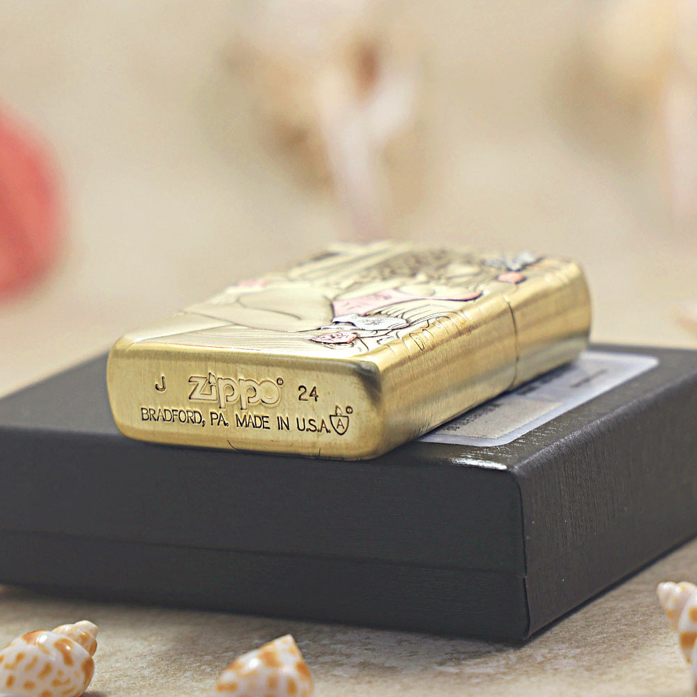 Zippo High-Relief 3D Engraved Vintage Beauty 168-DS441