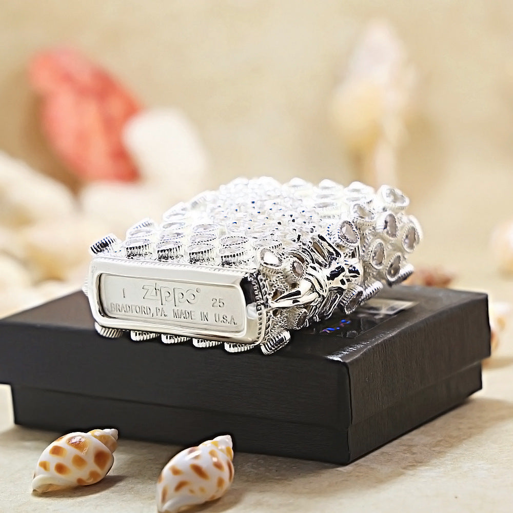 Zippo Silver-Plated Rhinestone-Studded 'Angel Wings' 205-DS333