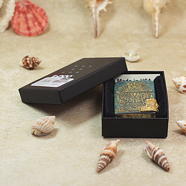 Zippo 'Ancient Maya' Deep Carve with Emblem - DS124