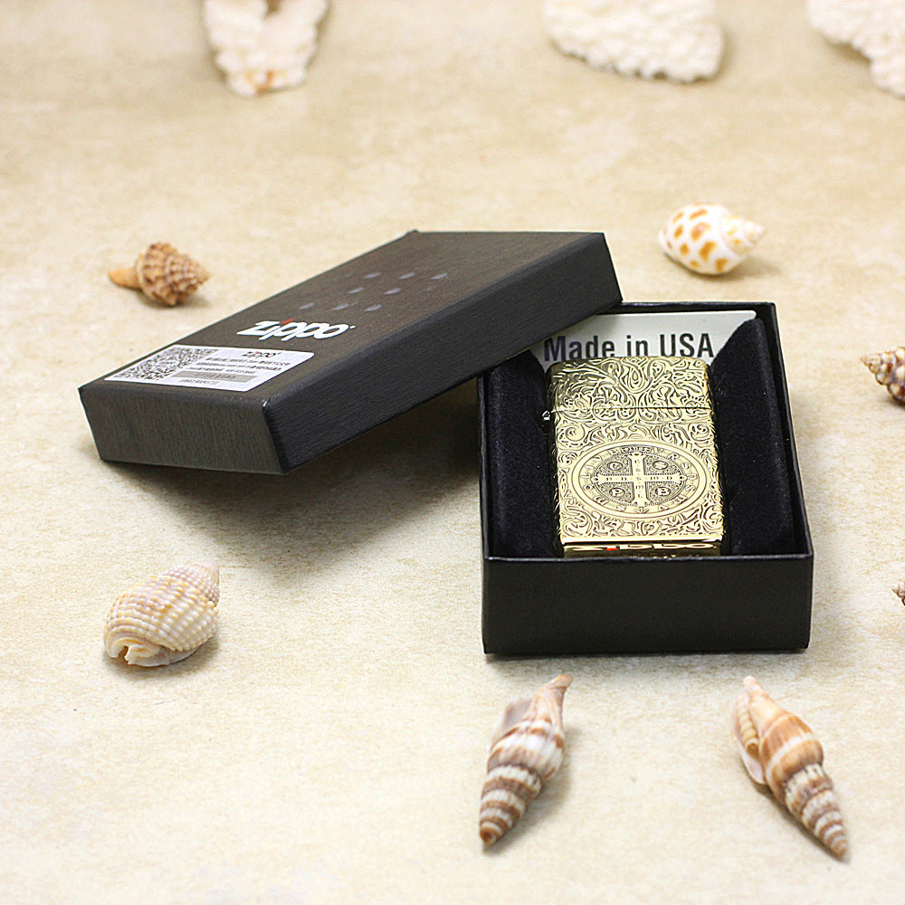 Zippo Antique Brass Constantine Crucifix - CC48