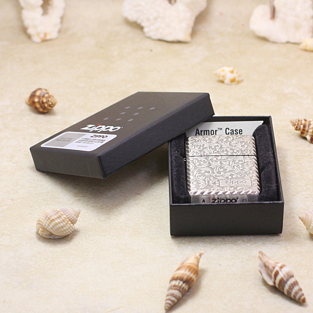 Zippo Antique Silver Double-Sided Arabesque (Qianyu Studio) 162-DS09