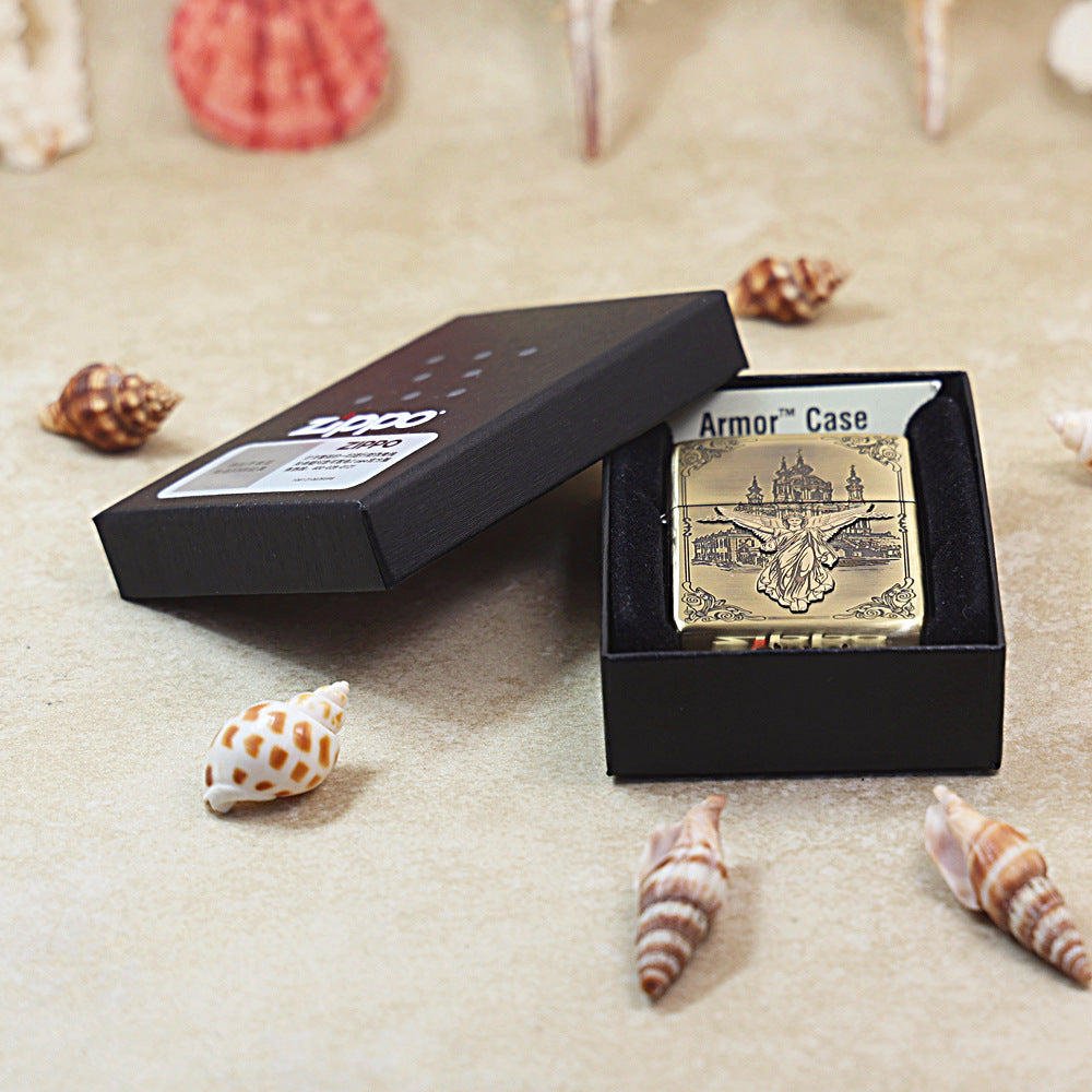 Zippo Armor Antique Brass 'Guardian Angel' - CC08