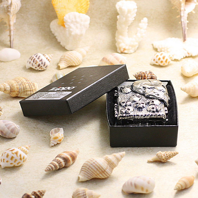 Zippo Armor Deep Carve Skull Emblems - JP46