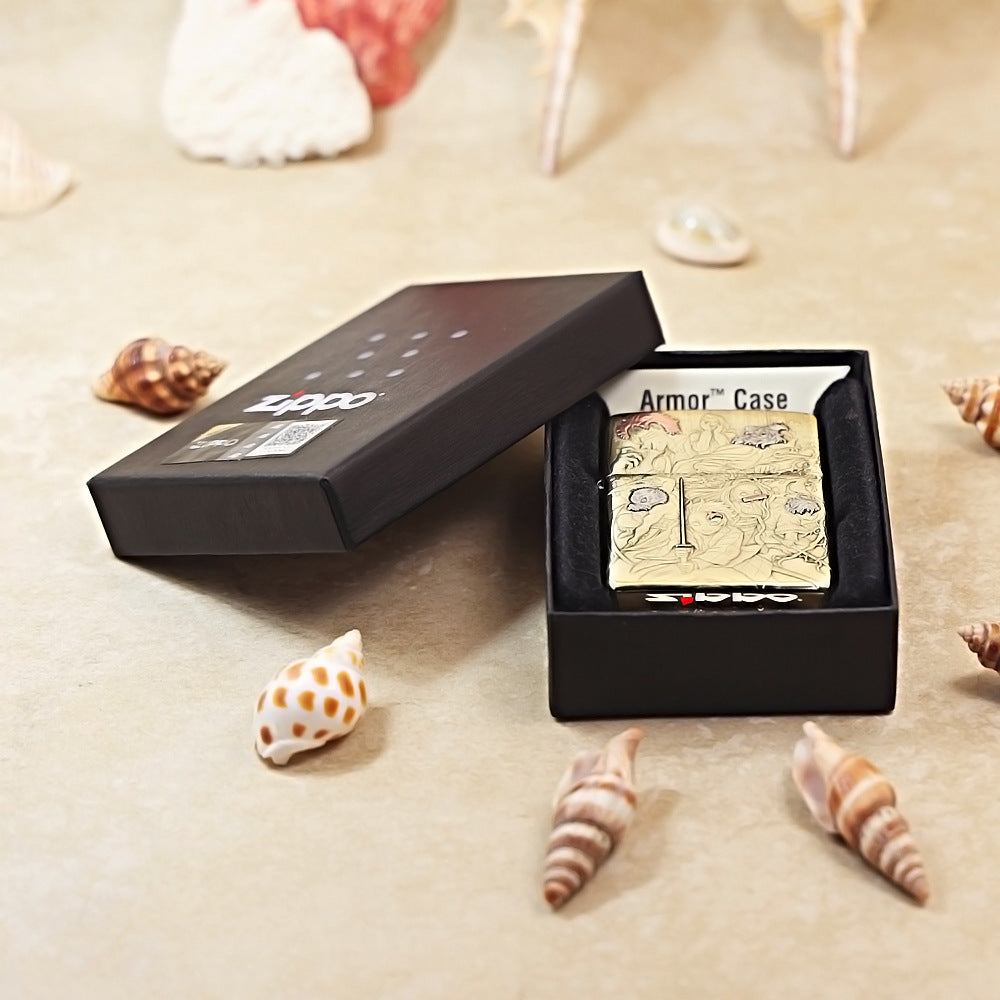 Zippo Heavy-duty Premium Shine Bronze 'Demon Slayer Corps' - CC42