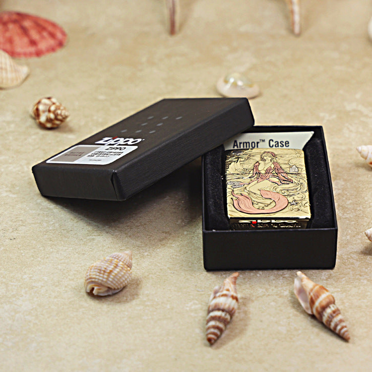 Zippo Heavy-duty Premium Shine Bronze Enchanted Mermaid - CC83