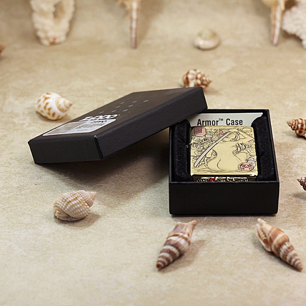 Zippo Armor High Polish Brass Geisha Katana - CC62