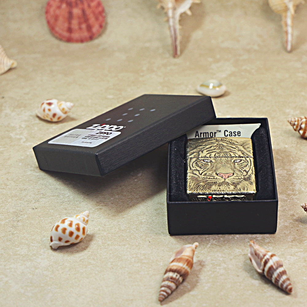 Zippo Armor High Polish Brass White Tiger - CC63