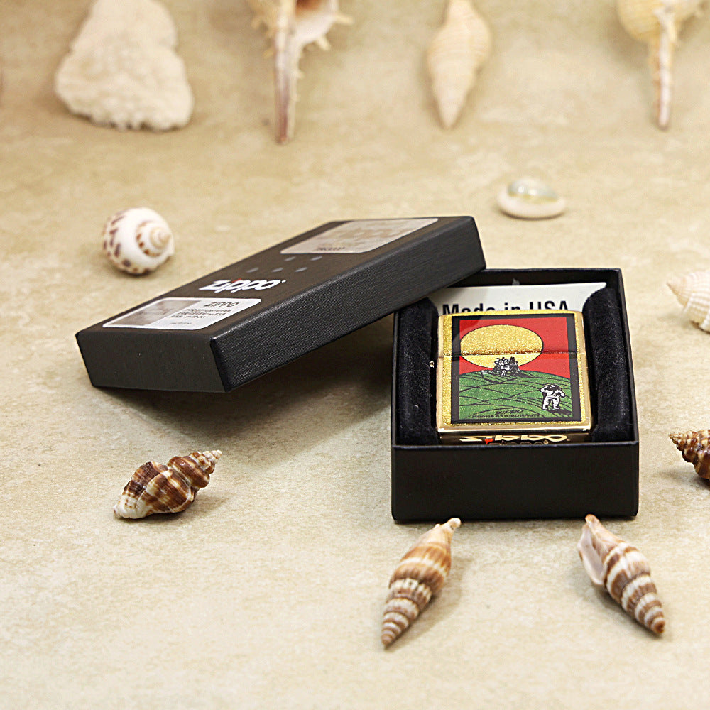Zippo Astronaut and the Moon Gold Plate - Figure Series - JP57