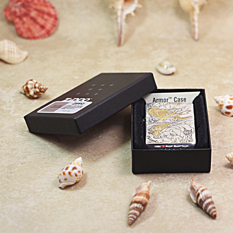 Zippo Dual-Tone Erlang Shen & Howling Dog 162-DS95