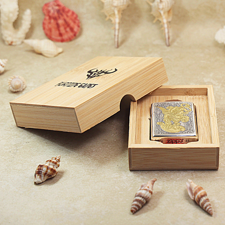 Zippo Dual-Finish 'Fortune Pixiu' Bamboo Box Version - 162-DS51