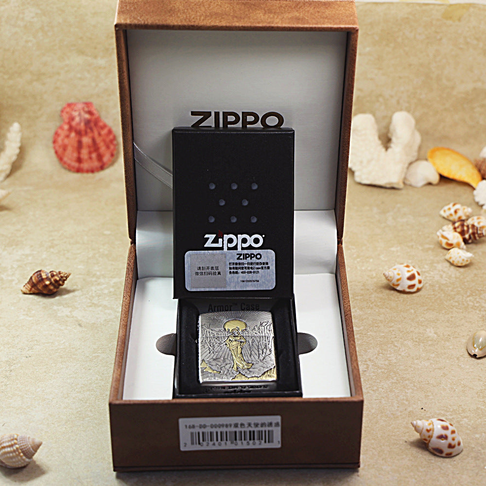 Zippo Premium Shine Steel 'Angel's Temptation' - DS136