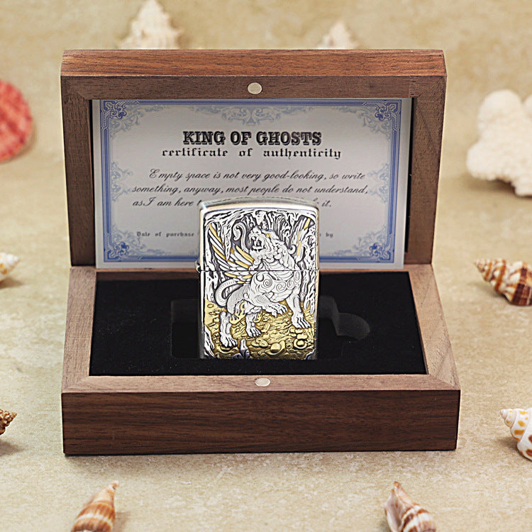 Zippo 'Pixiu Attracting Wealth' Deep Carve Two-Tone - DS120