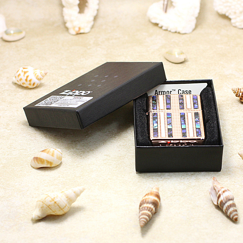 Zippo Vertical Shell Inlay (Rose Gold) - JP20