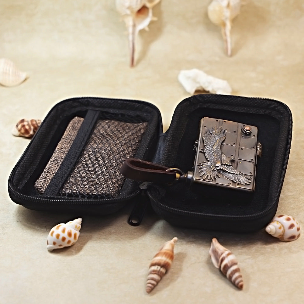 Zippo Antique Brass Steampunk Industrial Soaring Eagle - DS177