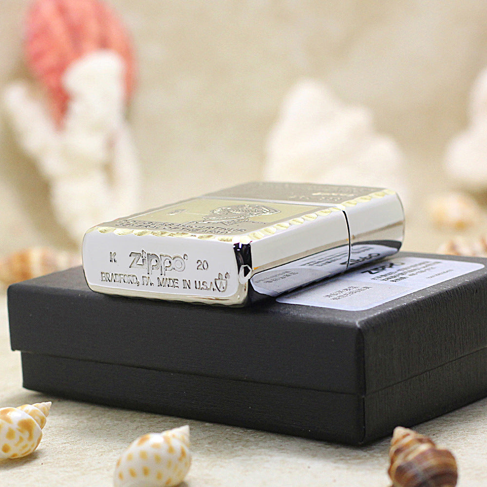 Zippo Textured Edge Engraved General Douglas MacArthur - SC15