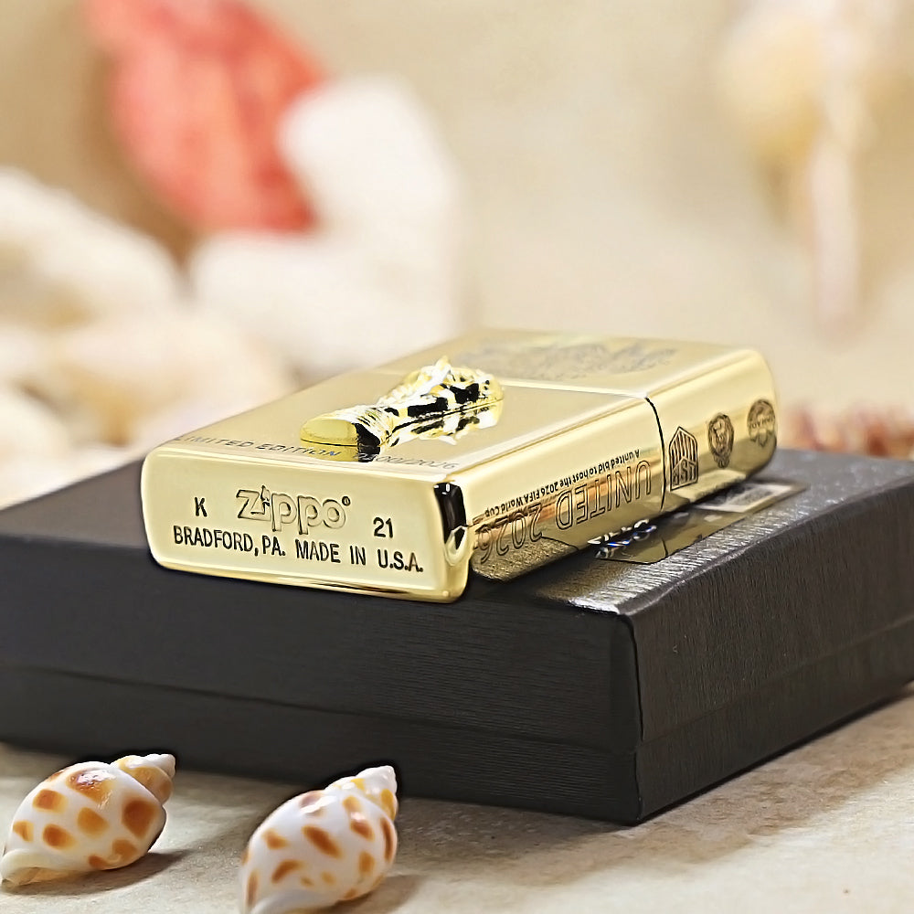 Zippo World Cup 2026 Limited Edition Brass Lighter - 254BWC