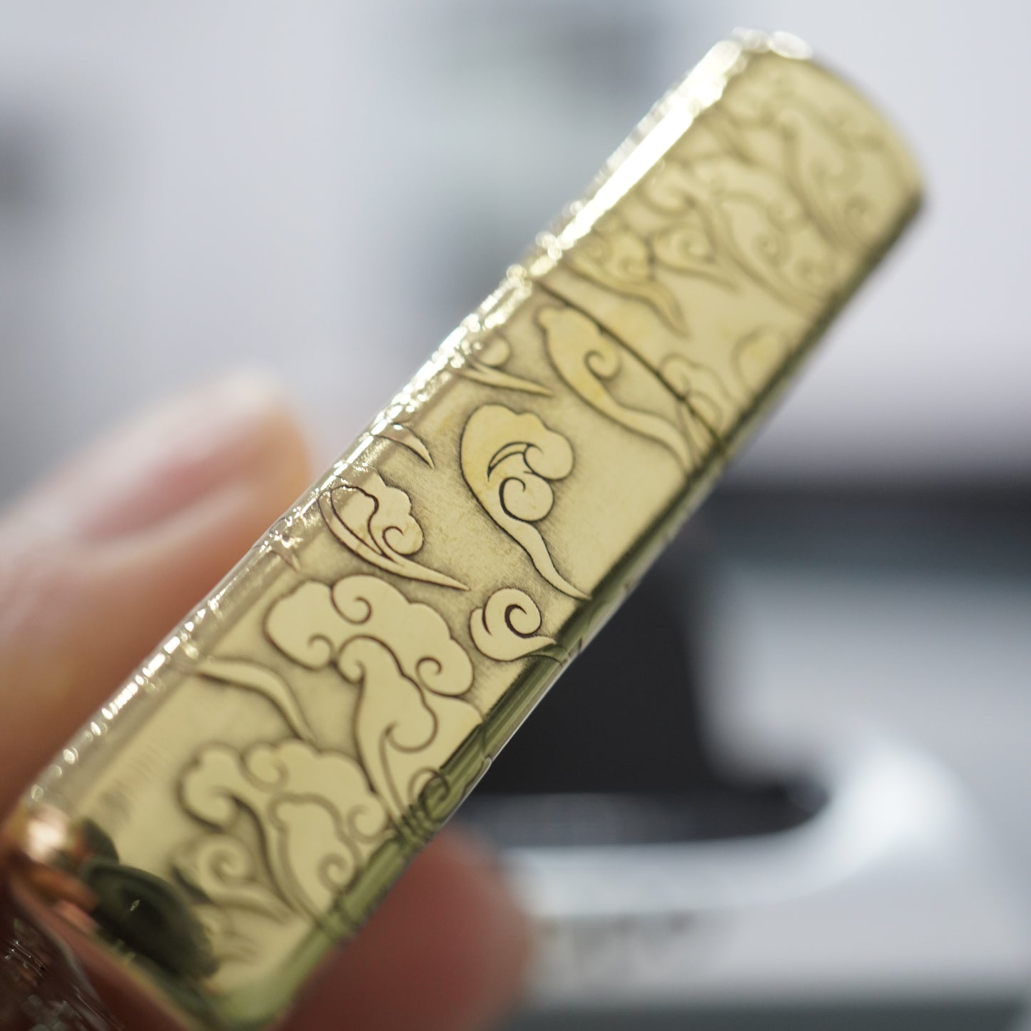 Zippo Engraved Dragon Solid Brass Armor Deep Carved 5-Sided -CC165