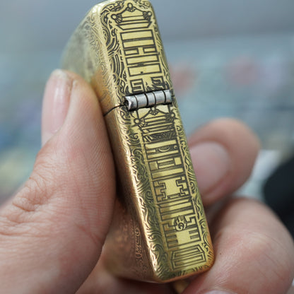 Zippo Armor Antique Brass Nine Palaces Eight Trigrams - CC100