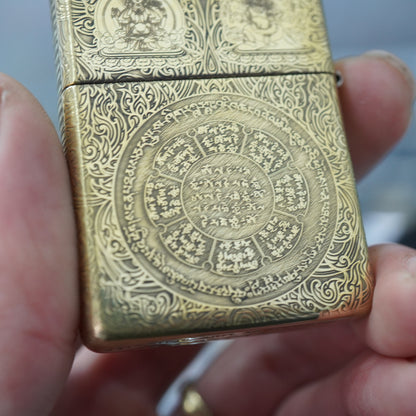 Zippo Armor Antique Brass Nine Palaces Eight Trigrams - CC100