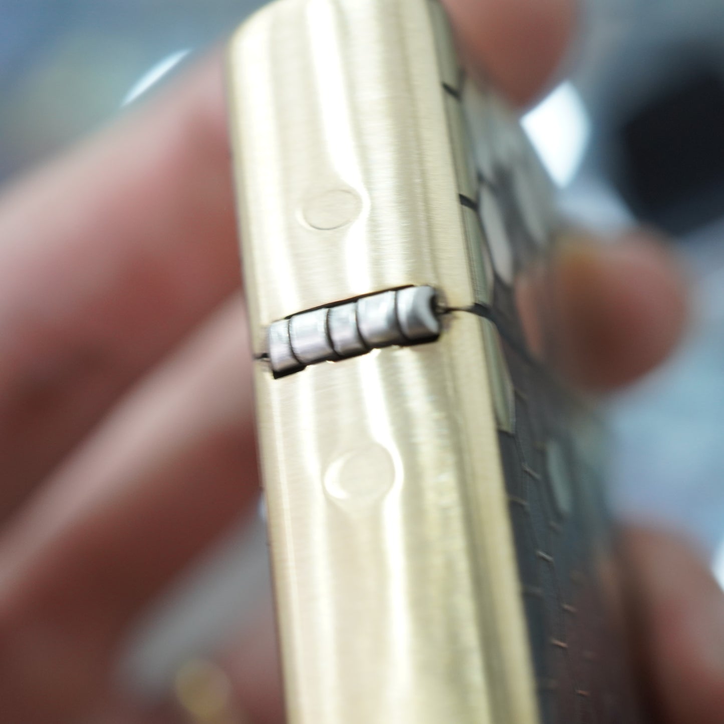 Zippo Antique Brass Deep Carved Honeycomb Half Skull - CC155