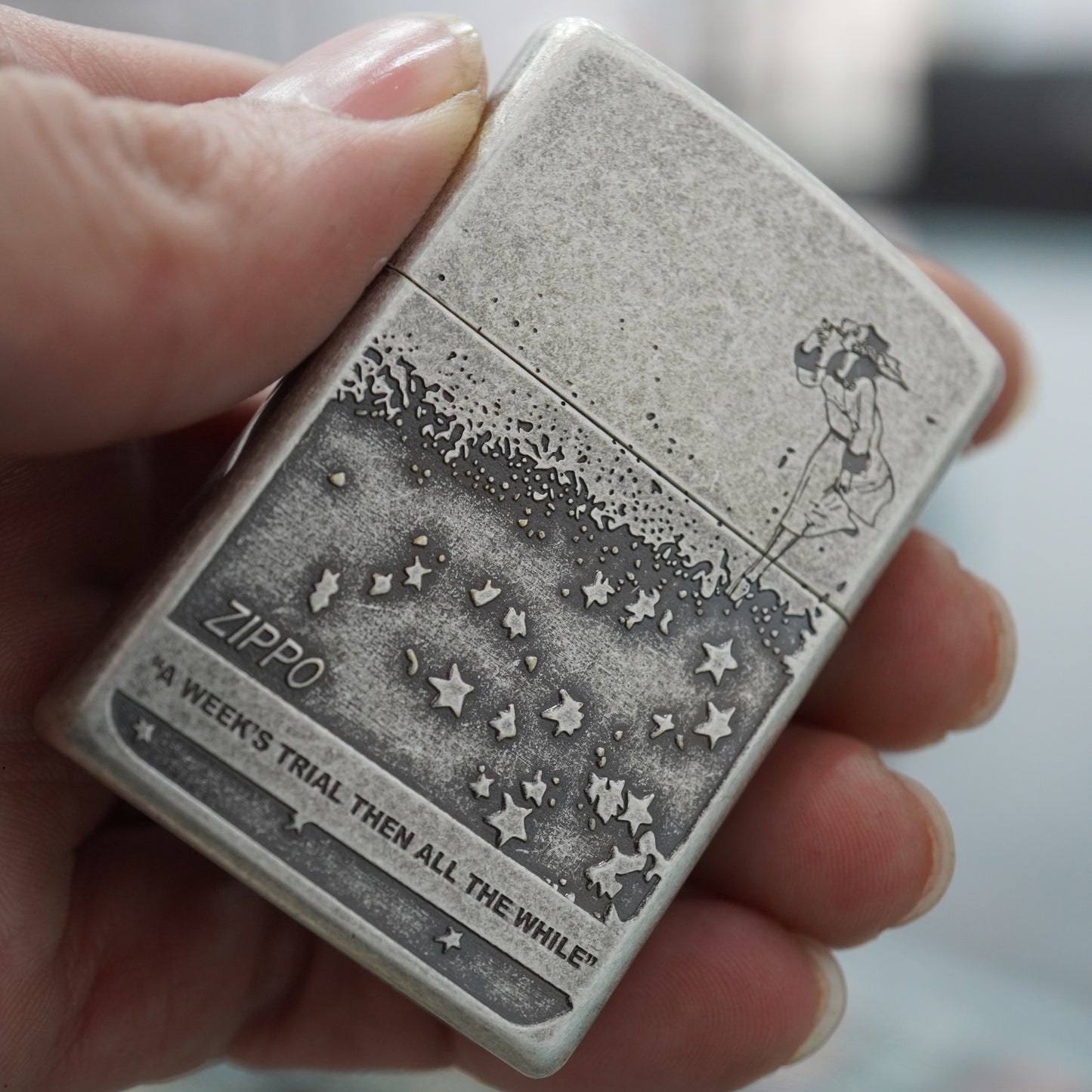 Zippo Antique Silver Lady in the Wind - DS154
