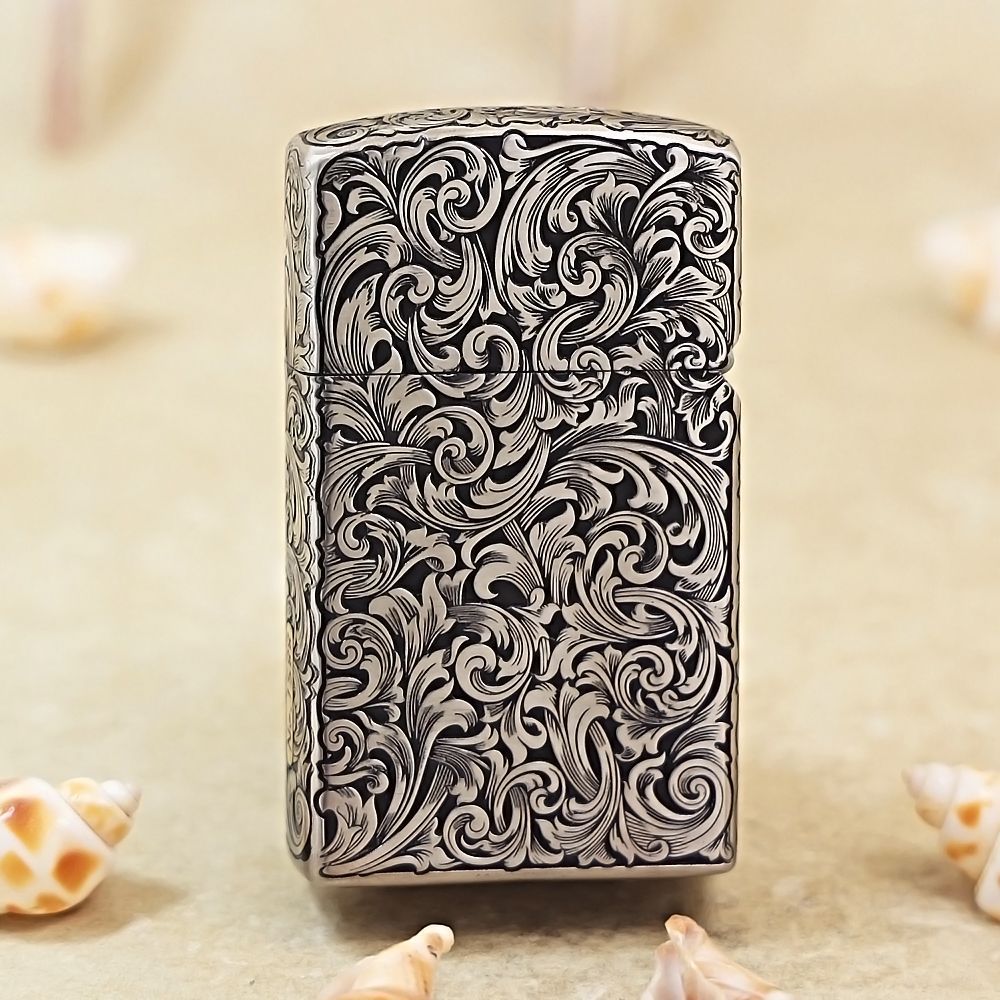 Zippo Slim Two-Tone Arabesque Engraved DS353