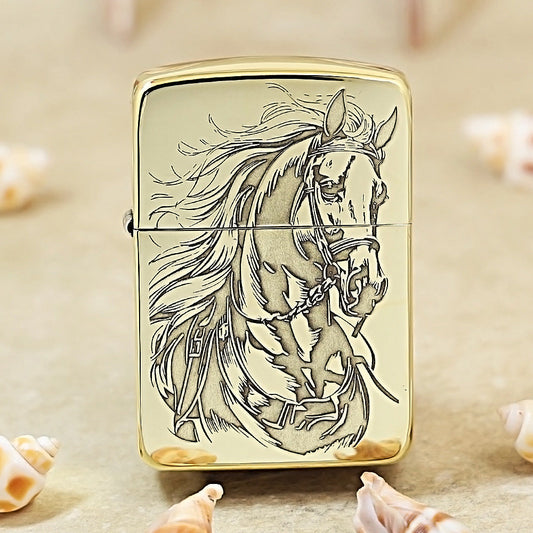 Zippo Replica Engraved Zodiac Horse DS409