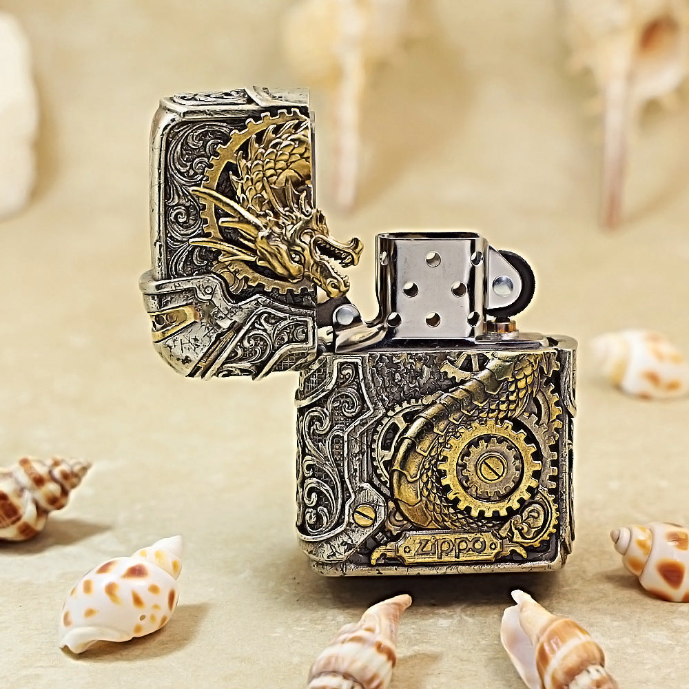 Zippo Armor Chinese Dragon & Steampunk Gear 205-DS325