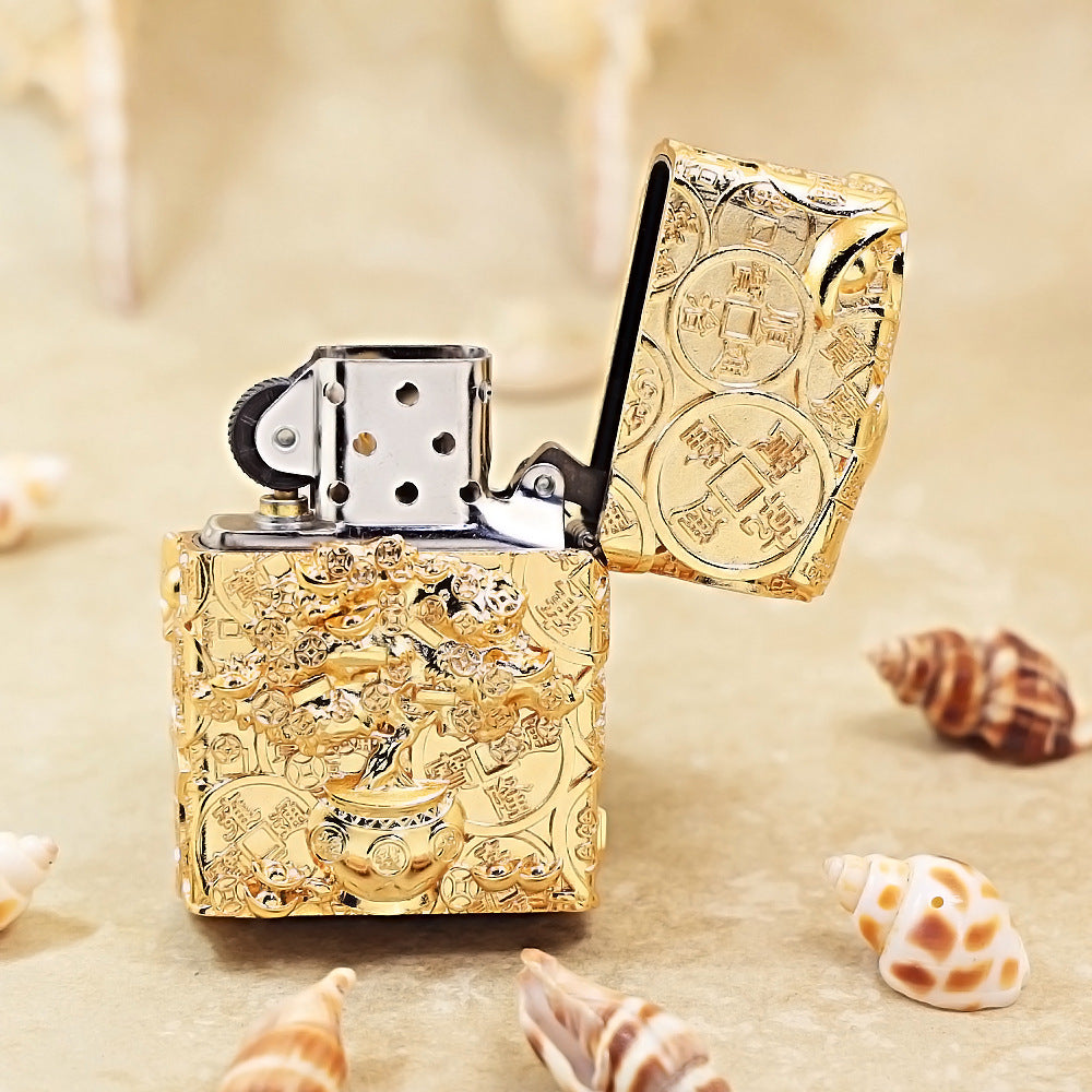 Zippo Armor 'Golden Shake Tree' 3D Engraving 205-DS366