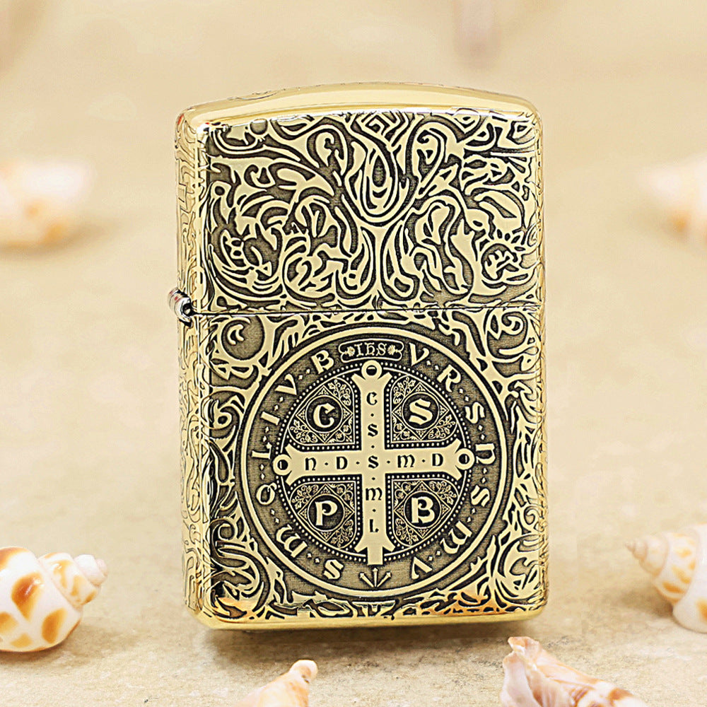 Zippo Armor Antique Saint Benedict 3D Relief 168-DS391