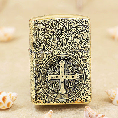Zippo Armor Antique Saint Benedict 3D Relief 168-DS391