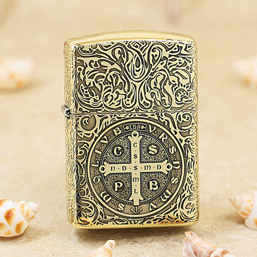 Zippo Armor Antique Saint Benedict 3D Relief 168-DS391