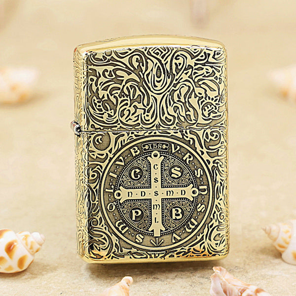 Zippo Armor Antique Saint Benedict 3D Relief 168-DS391