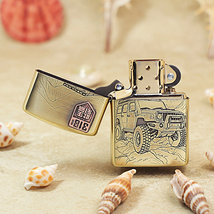 Zippo Armor Road Jeep 3D Embossed 168-DS447