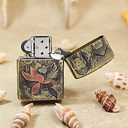 Zippo 'One Thought God or Demon' Relief Carving 162-DS382