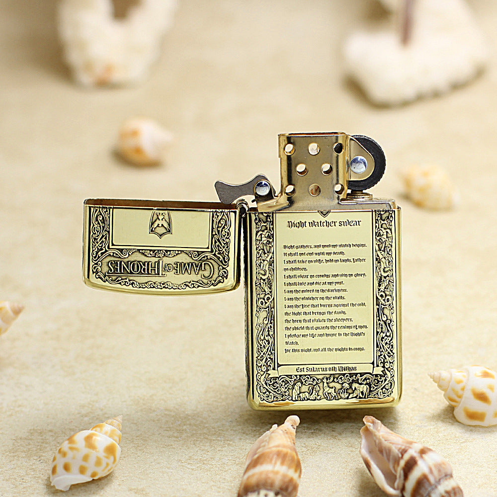 Zippo Slim Gold-Plated 'A Song of Ice and Fire' DS436
