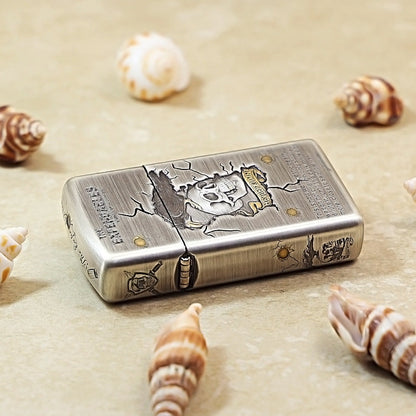 Zippo Antique Silver 3D Relief 'The Expendables' DS361