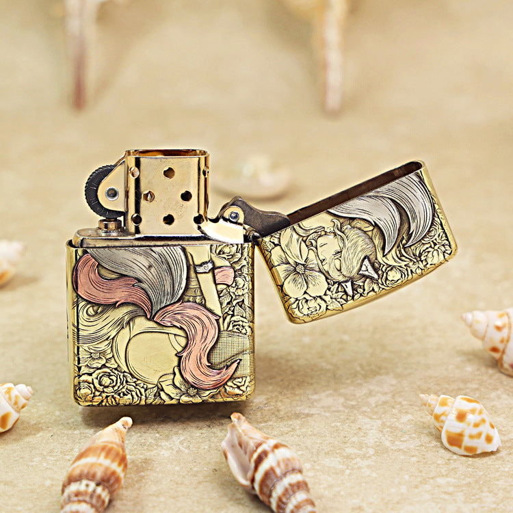 Zippo Intricately Engraved 3D Nine-Tailed Fox Maiden 168-DS445