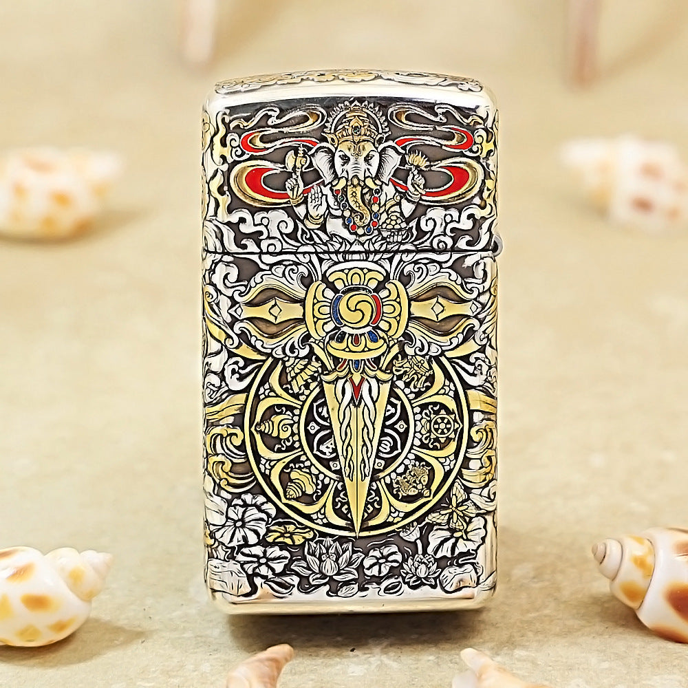 Zippo Metal-Plated Encased Auspicious Elephant DS324
