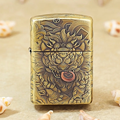 Zippo Red Copper Embossed Pixiu 168-DS385