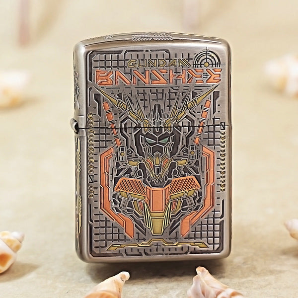 Zippo Armor Gundam Silver Dual-Tone Engraved 162-DS480