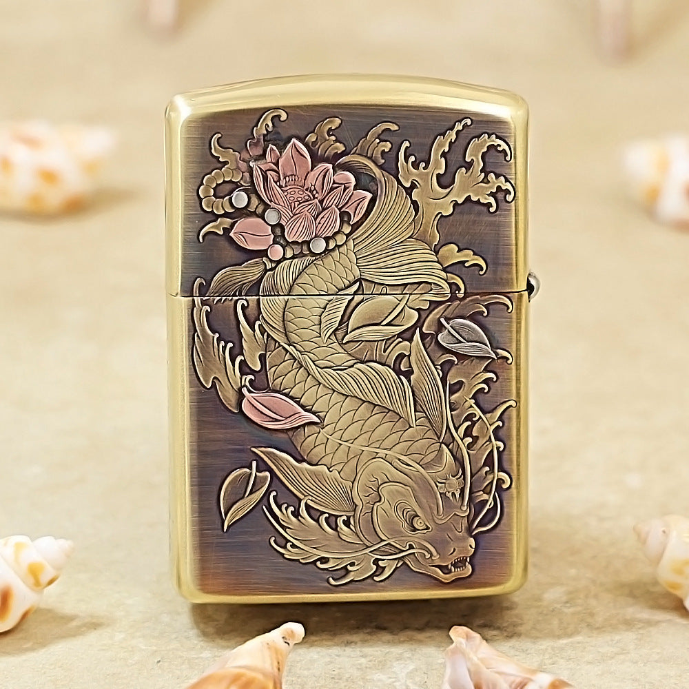 Zippo Exquisite 'Carp Turning into Dragon' 3D Relief 168-DS386