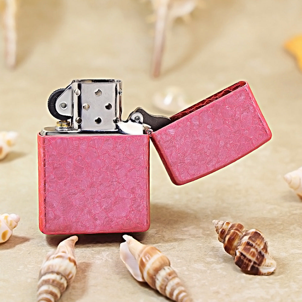 Zippo Red Crackled Ice Pattern 205-DS472