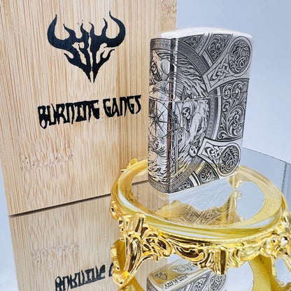 Zippo Armor Sterling Silver Lighter – Hand-Engraved Apocalypse Mythos