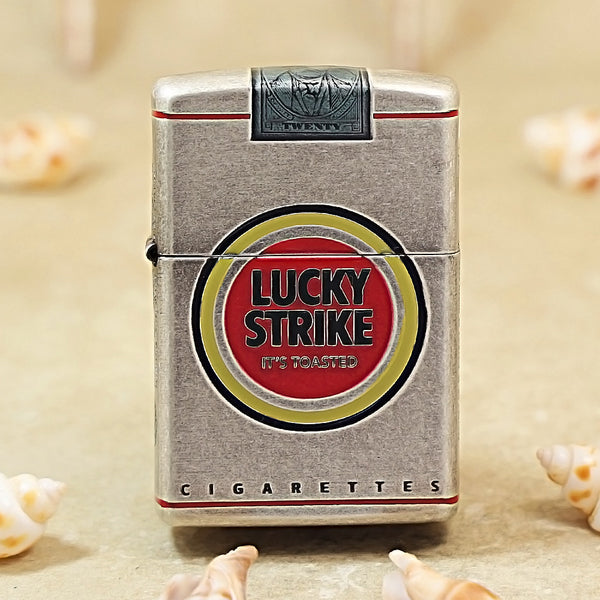 Zippo Lucky Strike Antique Silver Edition – Vintage WWII Style Lighter 205-DS259