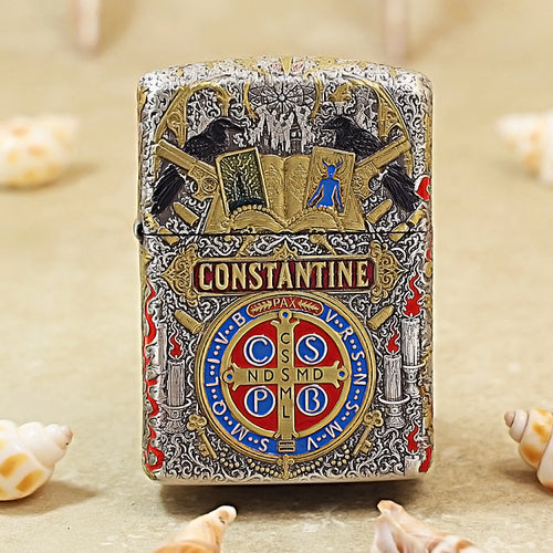 Zippo Constantine  Armor Brass Lighter 162-DS288